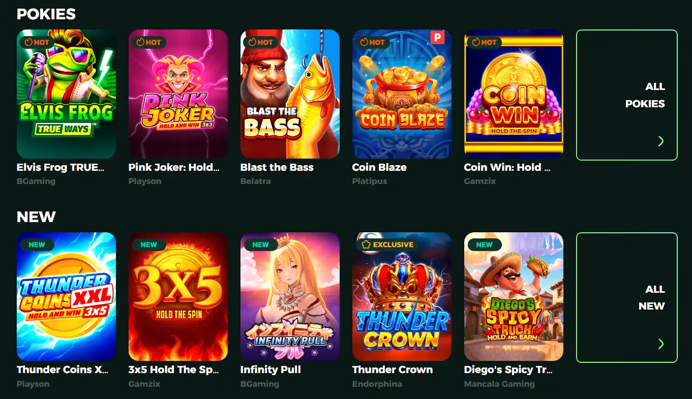 LuckyDive colorful pokie game screenshot