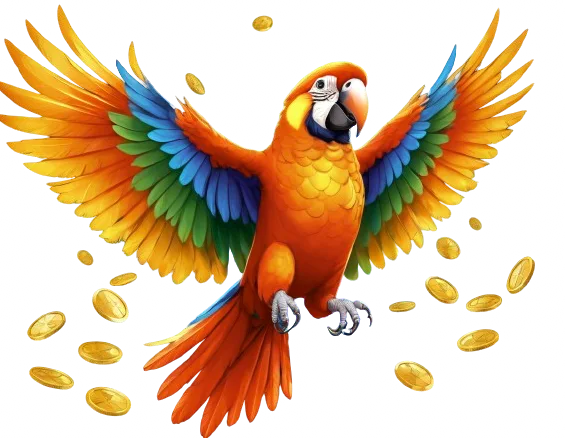 Parrot mascot of the casino